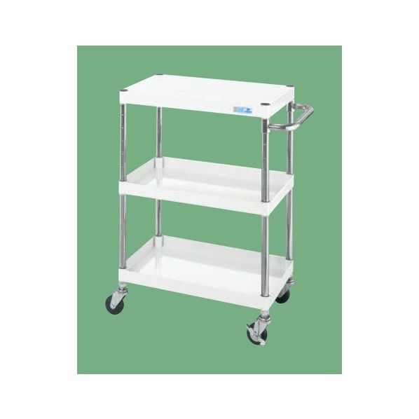 ニューパールワゴン 軽量タイプ ゴム車 パールホワイト 600×400×740 PMR-103MW 1台