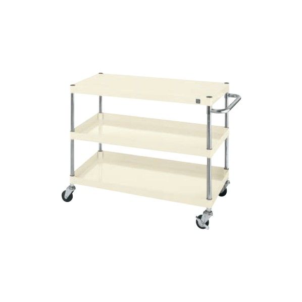 ニューパールワゴン 軽量 PGRタイプ ゴム車 アイボリー 900×600×740 PGR-303MI 1台