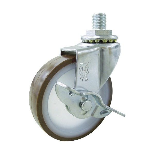V型ステンレスワゴン用キャスター ET-75URSM12X14