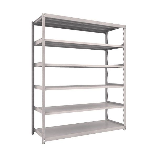 M2型軽中量ボルトレス棚 6段単体型