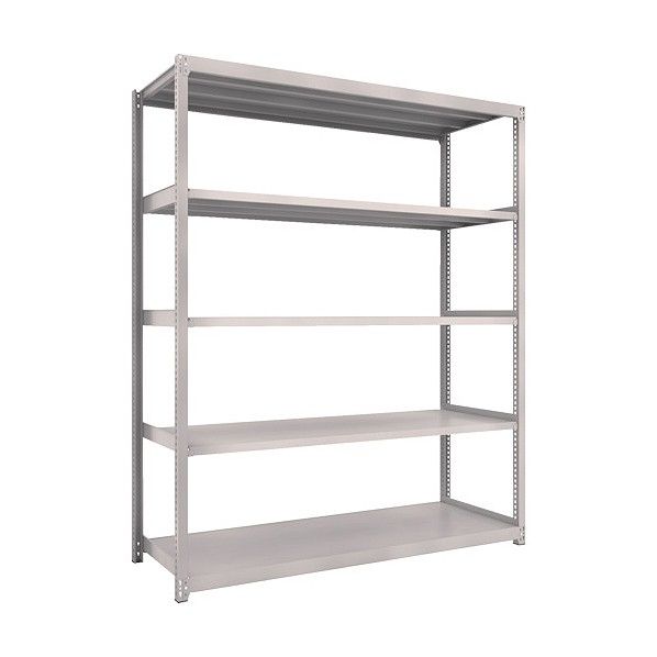 M2型軽中量ボルトレス棚 5段単体型