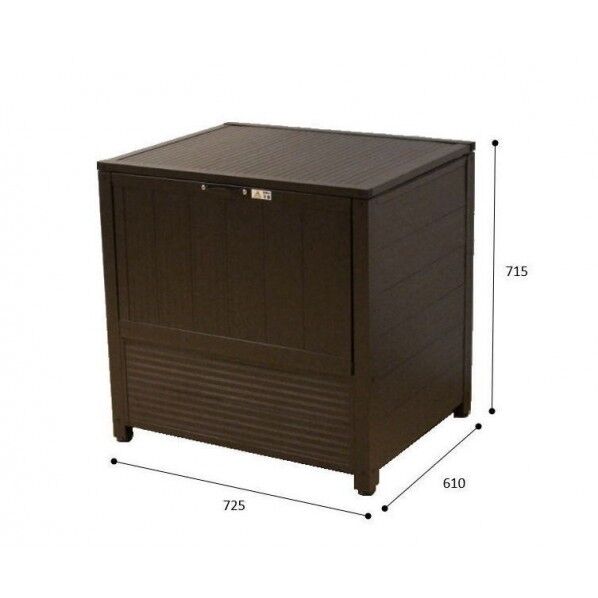 屋外用 アルミダストボックス 70 ブラウン W725×D610×H715 約230L TAN-956-70 1台