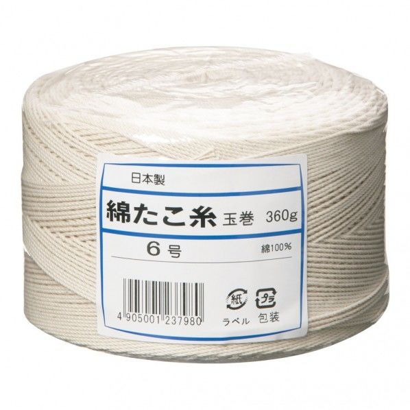 綿 たこ糸(玉巻360g) 6号 ATK10006 1個