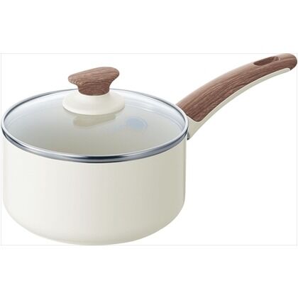 ウッドビー ソースパン 蓋付き ホワイト 16cm 00103057 1個