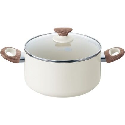 ウッドビー キャセロール 蓋付き ホワイト 20cm 00103056 1個