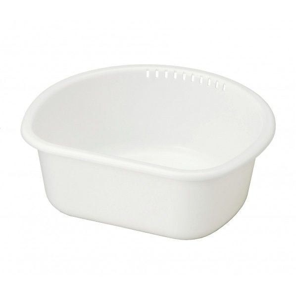 クッキンパル 洗い桶L D ホワイト 約36×33×14.3cm K-1648AW 1個