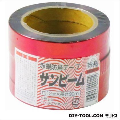 防鳥テープ 赤銀 5個