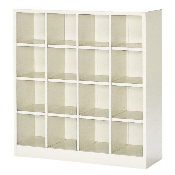 シューズボックス 4列4段 16人用 オープンタイプ セミホワイト 1055mm BS-16NH4L 1台