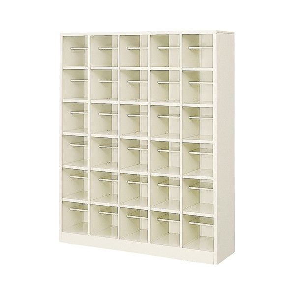 シューズボックス 5列6段 30人用 オープンタイプ セミホワイト 1535mm BS-30H5N 1台