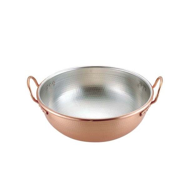 SA銅打出さわり鍋 手付・スズメッキ付