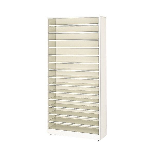 スリッパ入れ 1列15段 60人用 フリータイプ セミホワイト 1825mm BEM-600H(N) 1台