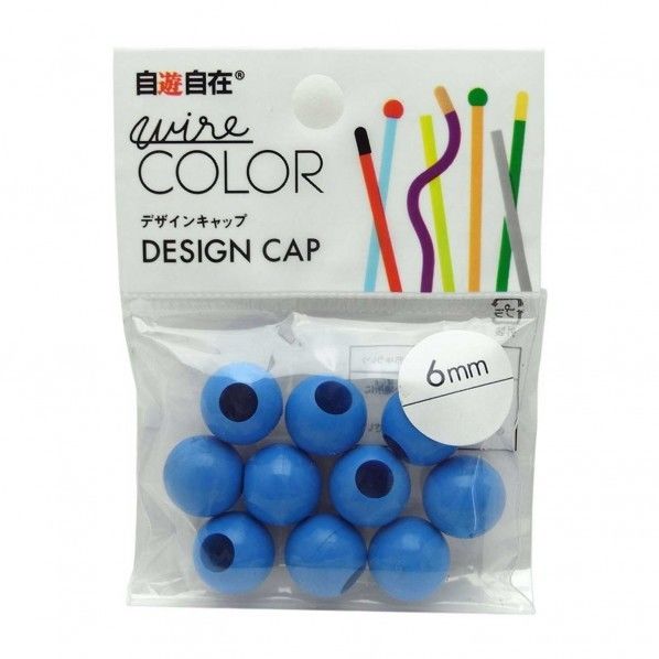 日本化線 デザインワイヤー 自遊自在 wire COLOR ボールキャップ マリン 径:6.0φ 10個...