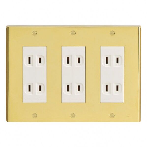 コンセントプレート PCN 03 PVD 金色 幅162×高さ120×厚さ9mm 790206(264-79206) 1個