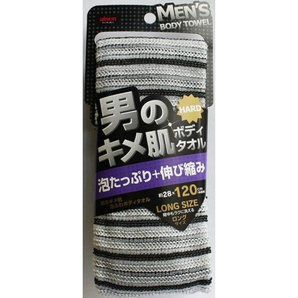 BY254 男のキメ肌泡ふわボディタオル 1個