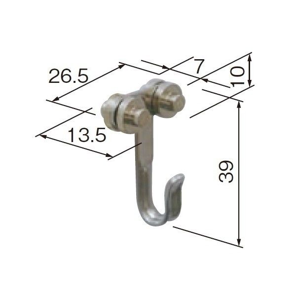 ピクチャーレイル ギャラリー B1712 N可動フック A-WH