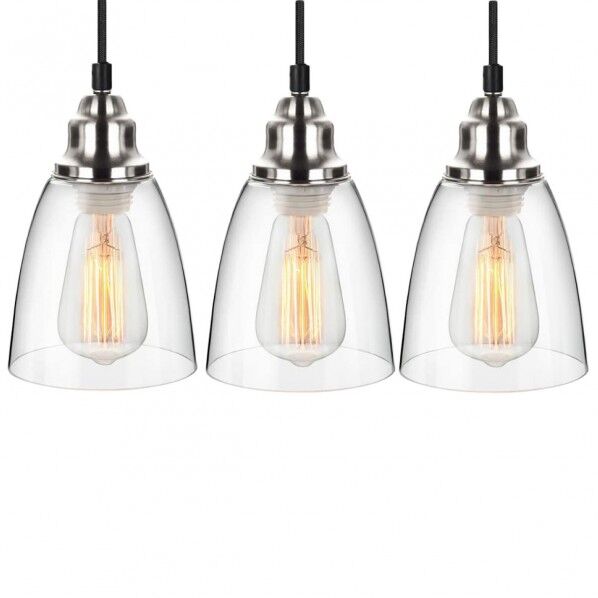 光商事 傘型 ガラスペンダントライト HPE002-GL 3個...