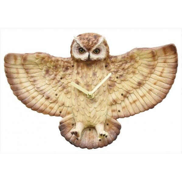 壁掛け時計(ワシミミズク) SR-5701 1個