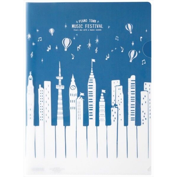 クリアファイルA4(Piano Town) SCB-1037 1個