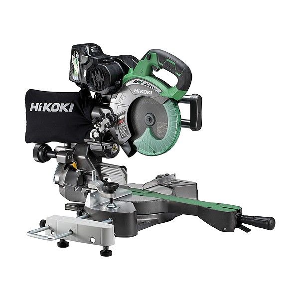 HiKOKI(ハイコーキ) C3607DRA(K)(XPS) 36Vコードレス卓上スライド丸のこ 刃径190mm BT電池×1個・充電器 チップソー黒鯱付き 切断幅312mm 1台...