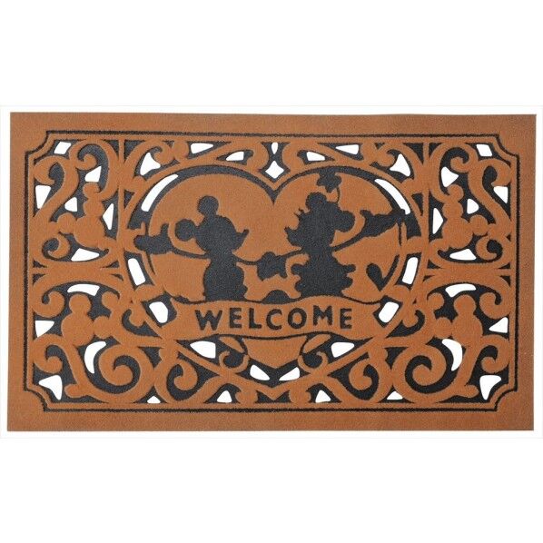 玄関マット(ハート)ブラウン SD-2173-BR 1個