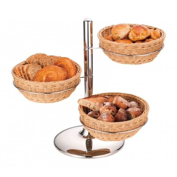 PPラタン製 パンかごスタンド 丸型 PPV6901 1個