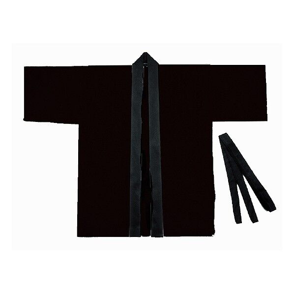 カラー不織布ハッピ子供用S黒 1302 1