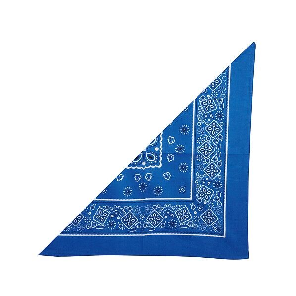 三角 バンダナ 青 約550×約550mm(対角線:約780mm) 2716 1個