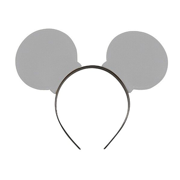 衣装ベース動物の耳 グレー 耳:10×9.5cm、カチューシャ:12×13.5×1.3cm 2776 1個