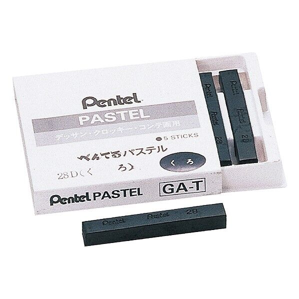 ぺんてる コンテパステル 黒 1本