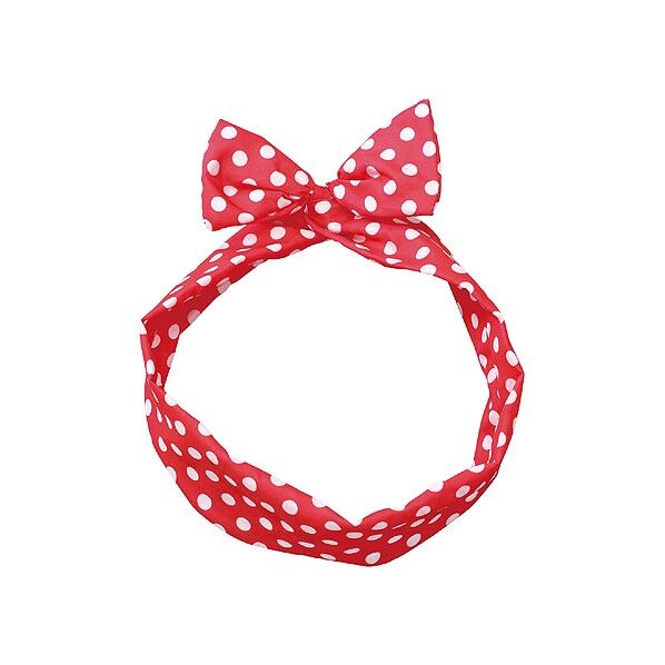 かんたんリボンカチューシャ レッド 長さ:730mm 3479 1個