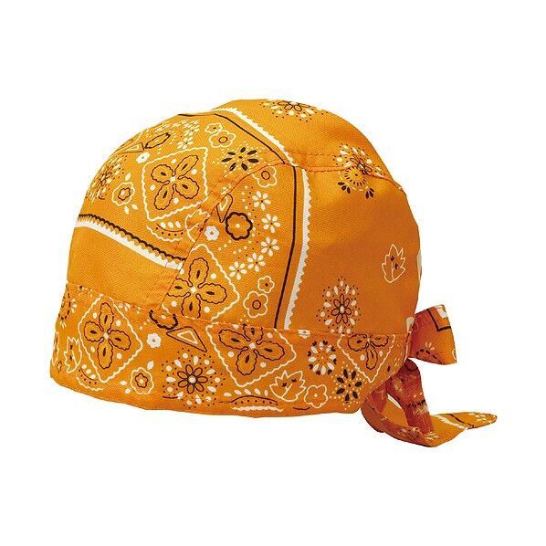 かんたんバンダナ オレンジ 約200×130mm、頭囲約53cmまで 3497 1個