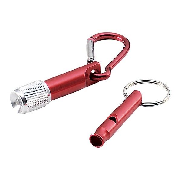 ※法人専用品※アーテック アルミライト&ホイッスルカラビナ付 アルミライト:φ14×56mm、ホイッスル:φ9×47mm 3927 1個