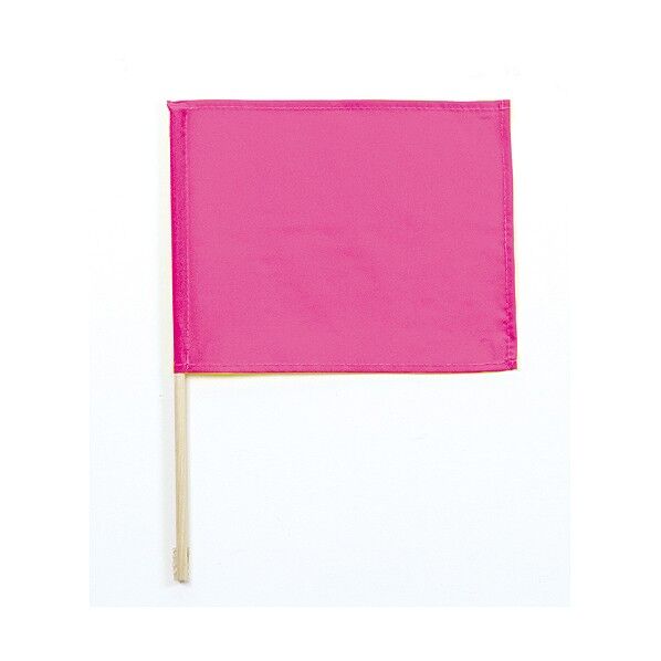 ※法人専用品※アーテック カラフルミニフラッグ 蛍光ピンク 旗:250×205mm、棒:φ9×355mm丸棒φ9mm 4293 1個