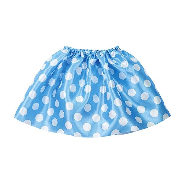 水玉ソフトサテンスカート 水色 4678 1個
