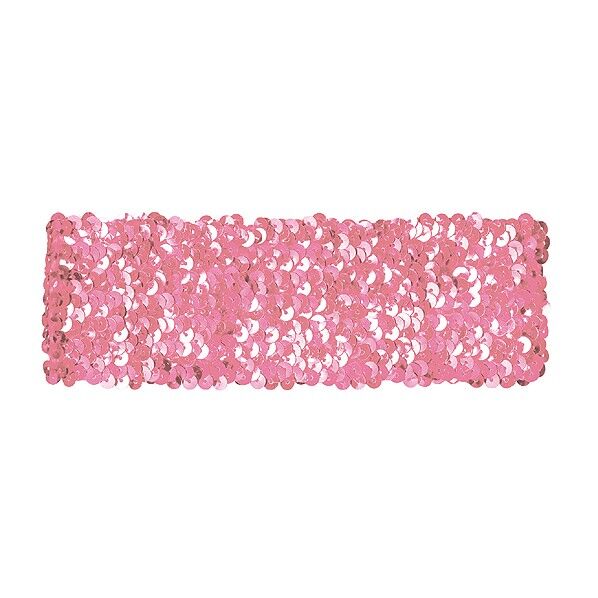 メタリックワイドターバン ピンク 約180×65mm(伸びていない状態) 4732 1個