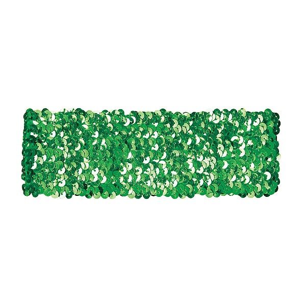 メタリックワイドターバン グリーン 約180×65mm(伸びていない状態) 4733 1個