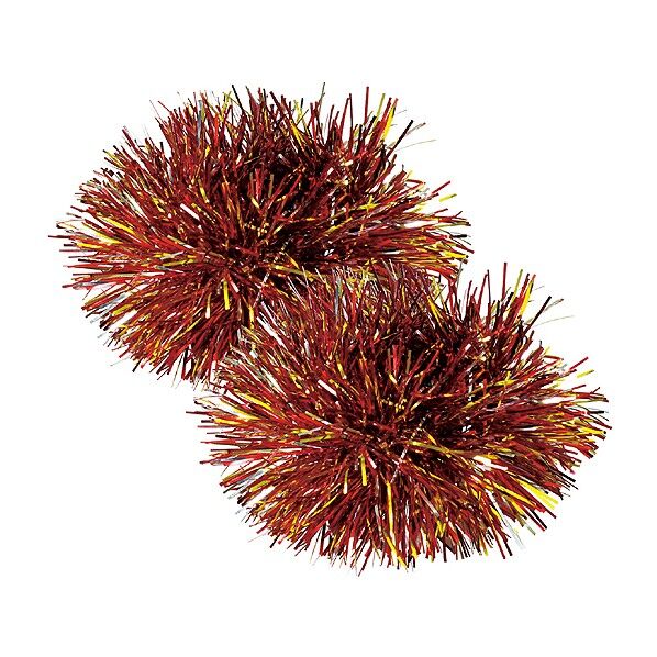 キラキラリストバンド(2個組) メタリックレッド&ゴールド 約φ120×80mm(伸びていない状態) 4914 2個