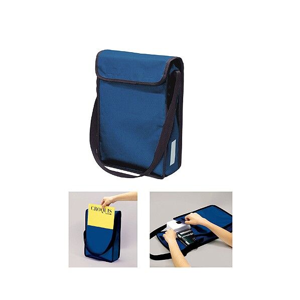 A4ショルダースケッチバッグ 紺 370×260×80mm 1