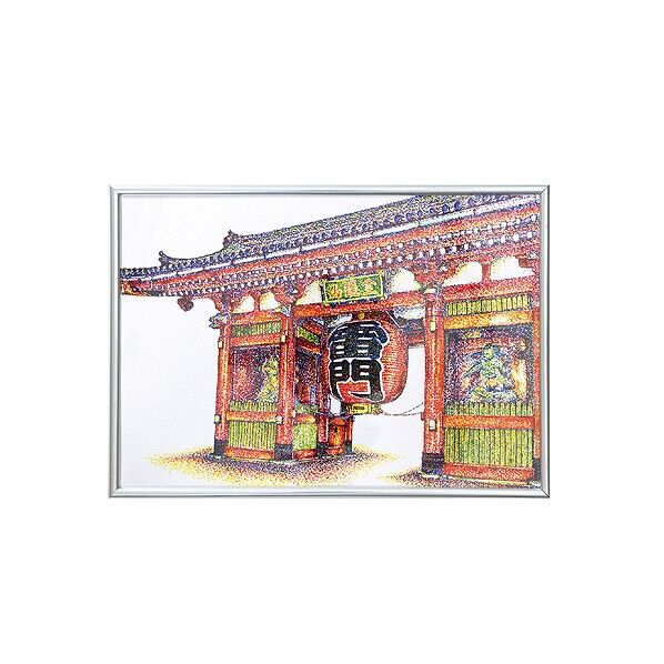 3色点描フレームA4 メタリックフレームA4:外寸304×217mm、収納 297×210mm、画紙用透明板:A4 297×210×0.2mm、画用紙:A4 297×210mm 13743 1個