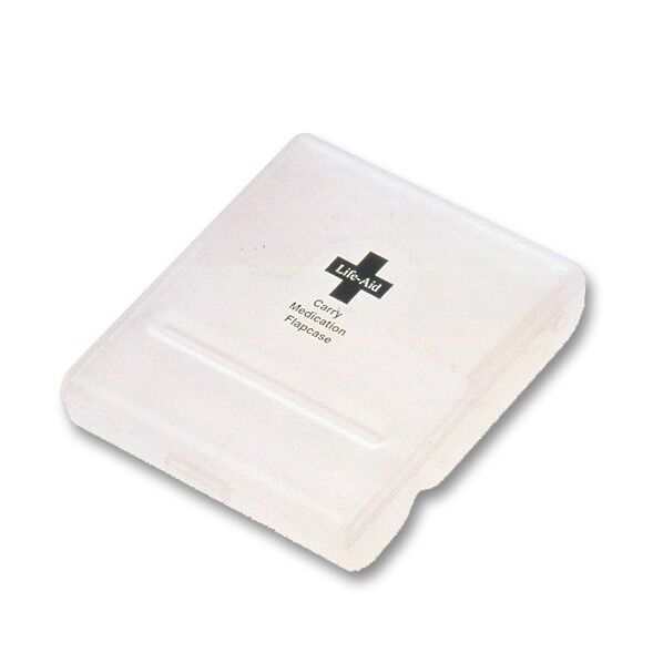 薬ケース 携帯用ケース ライフエイド くすり携帯フラップケース ピルケース ホワイト 1