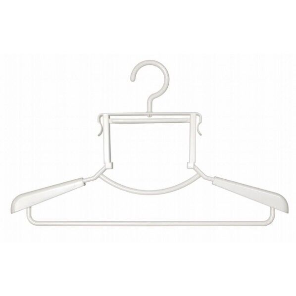 Livido ハイネックハンガー パールホワイト 42~54×2.1×25~31cm 1個