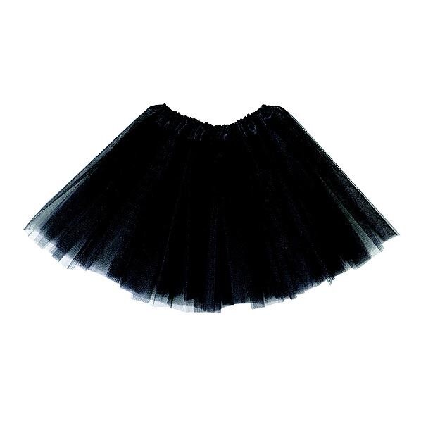 フリフリチュールスカート 黒 丈:約300mm、ウエスト:約400~800mm 14563 1個