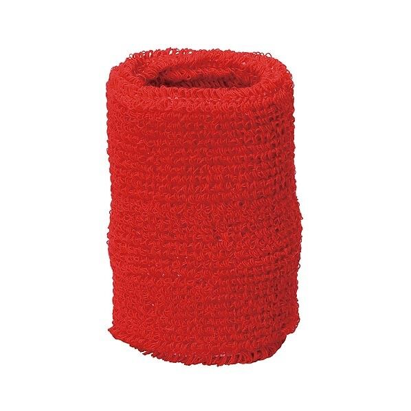 スポーツリストバンド赤(2個1組) 約50×高さ70mm(伸びていない状態) 14584 2個