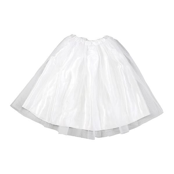 サテンフリフリスカート 白 ウエスト:約400~940mm、丈:約500mm 14640 1個