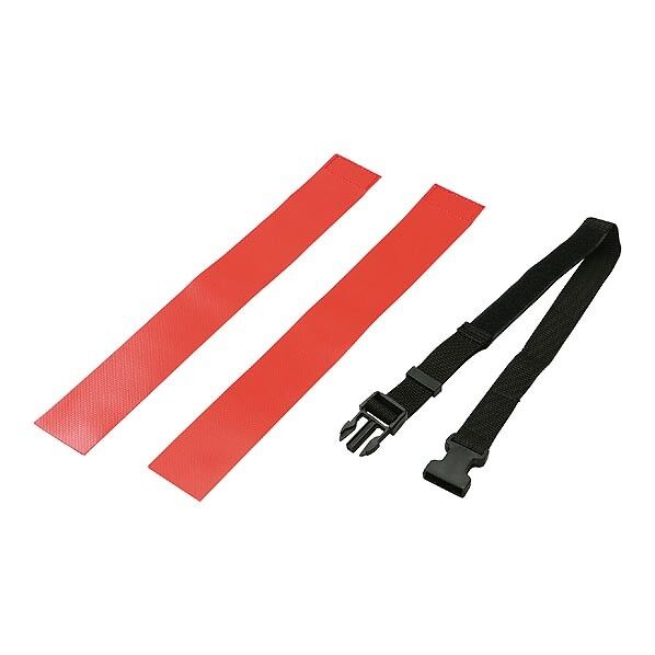 タグラグビーベルト 赤 ベルト胴回り:約380~690mm、タグ:幅50×370mm 14714 1個