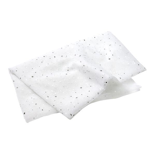 星レース生地 白 100×150cm 長さ1m･幅1.5m 14726 1個