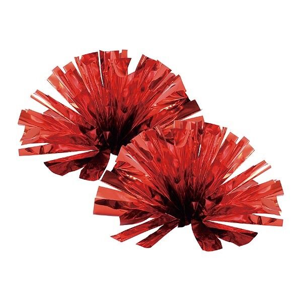 らくらくチアポンポン レッド ソフトゴム:60mm、房:約260mm 14815 2個