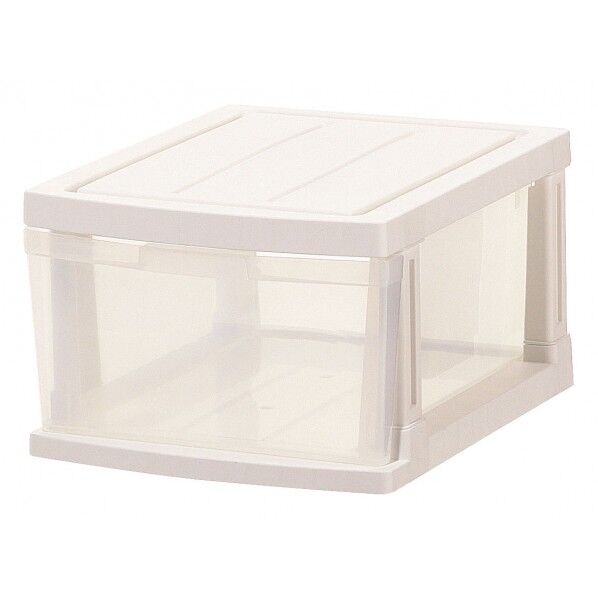 エミング 深型ストッカー 1段 ホワイト DHL4401 1個