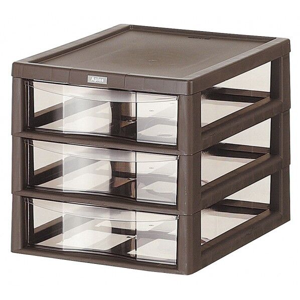 アプロス 深型3段 ダークブラウン ZAP0702 1個