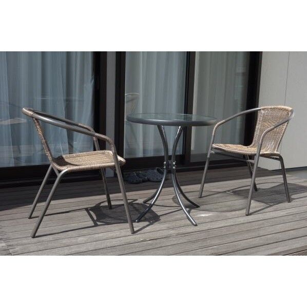 ラタン調ガーデン3点セット ブラウン(BR) TAN-723 1セット